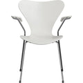 Thumbnail photo of 3207 Sjuan, Coloured Ash veneer, white - Dining chairs - Arne Jacobsen - White - Metal/wood