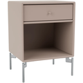 Thumbnail photo of Dream Nightstand - Mushroom / Matt Chrome Legs - Sängbord - Peter J. Lassen - Beige - Mdf