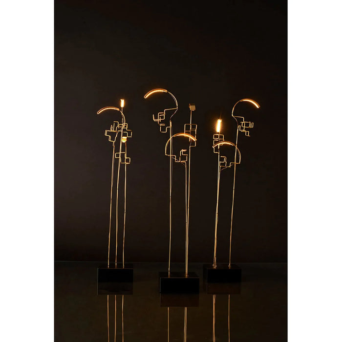 Photo of Boucle Portable Table Lamp Brass