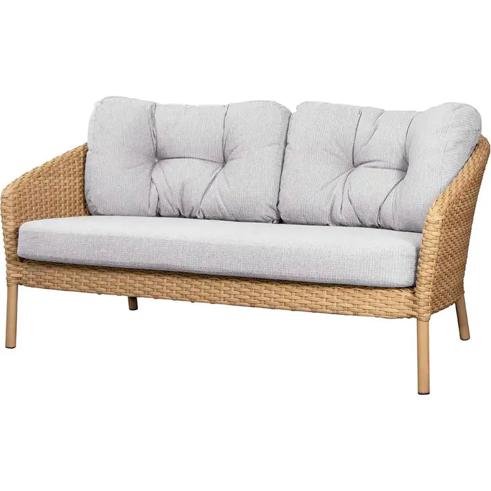 Photo of Ocean Large 2-pers. Sofa - Havesofa - Frame: Cane-line Soft Rope, Dark Grey / Cushion: