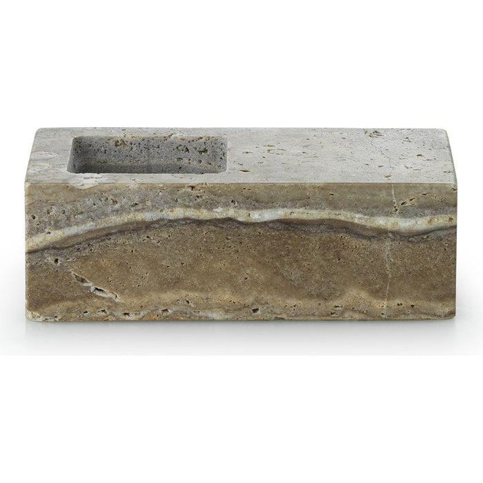 Photo of Even Lysestage - Lysestage - Silver Travertine - H5 X L15 X D8,5 Cm
