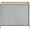 Thumbnail photo of Enfold Sideboard Tall, Oak/grey - Sideboards - Thomas Bentzen - Grey - Metal/wood