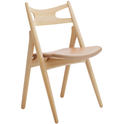 CH29p Sawbuck Chair - Clear Lacquered Oak