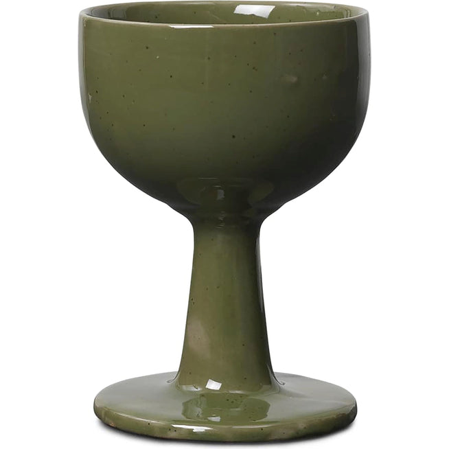 Photo of Floccula Wine Glass - Vinglas - Dark Green - W9 X H12,5 X D9 Cm