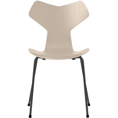 Photo of 3130 Grand Prix, Färgad Ask, Light Beige, Underrede Warm Graphite - Matstolar - Arne Jacobsen - Gul - Metall/trä