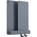 Thumbnail photo of Folded Shelves Xs, Blue Grey - Vägghyllor - Johan Van Hengel - Svart - Metall