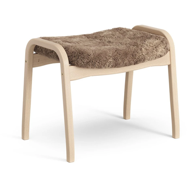 Photo of Lamino Foot Stool Laquered Beech/sheep Skin