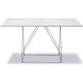 Thumbnail photo of Jg Table 6569 By Jørgen Gammelgaard - Spisebord - White Carrara / Brushed Stainless Steel - W140 X D140 X H72 Cm