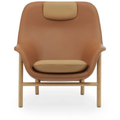 Thumbnail photo of Drape Chair High - Lænestol - Ultra Leather / Oak - H103 X W93 X D84 X Sh43 Cm