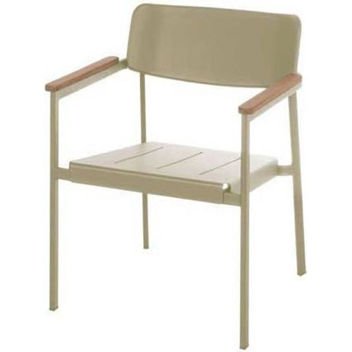 Photo of Shine Armchair Taupe - Dining Chairs Outdoor - Metal/wood