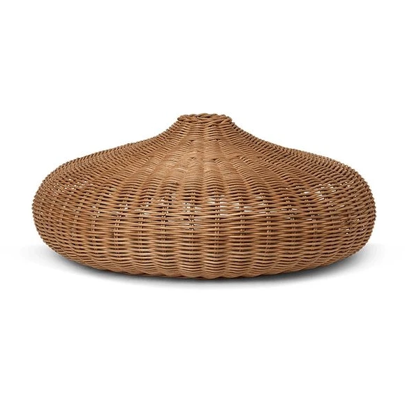 Photo of Braided Lampshade - Lampeskærm - Disc - Natural - Ø49,5 X H20 Cm