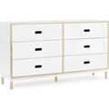 Thumbnail photo of Kabino Dresser - Chest of drawers - White / 6 drawers - L: 146.5 x D: 41 x H: 83 cm