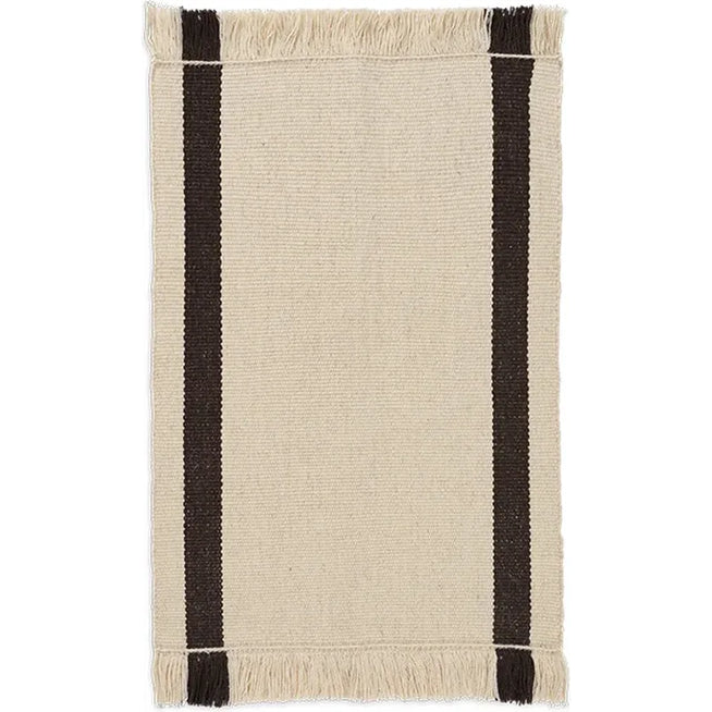 Photo of Calm Kelim Måtte - Dørmåtte - 50 X 70 - Off-white/coffee - W70 X D1 X H50 Cm