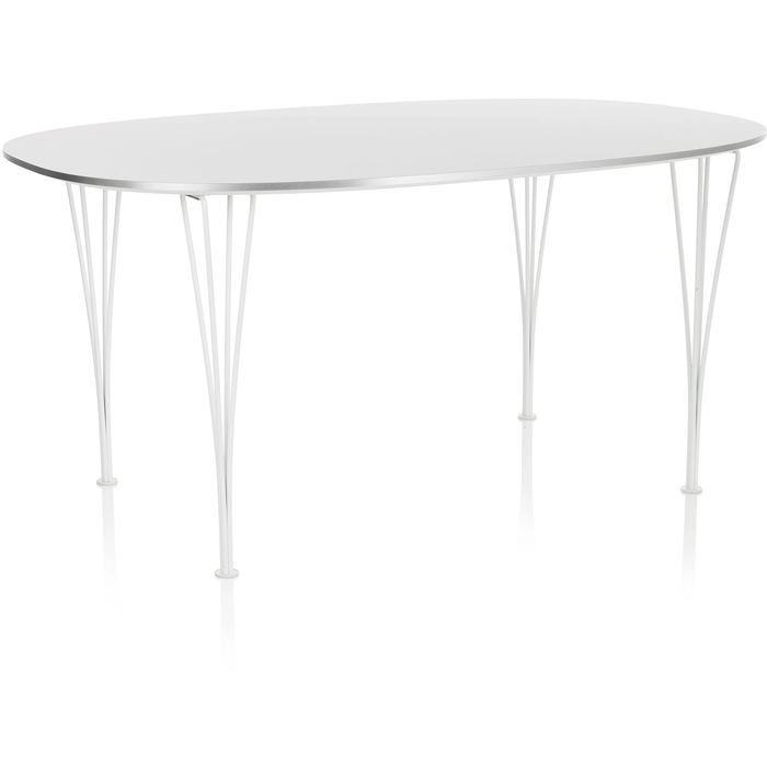 Photo of B613 Superellips, 120x180 Cm, Laminat, Vit, Krom - Matbord - Arne Jacobsen,bruno Mathsson,piet Hein - Vit - Metall/trä
