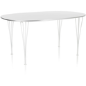 B613 Superellips, 120x180 Cm, Laminat, Vit, Krom - Matbord - Arne Jacobsen,bruno Mathsson,piet Hein - Vit - Metall/trä