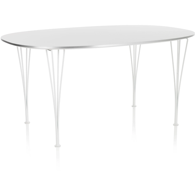 Photo of B613 Superellips, 120x180 Cm, Laminat, Vit, Krom - Matbord - Arne Jacobsen,bruno Mathsson,piet Hein - Vit - Metall/trä