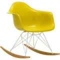 Eames Plastic Armchair Rar - 34 Mustard - White Base - Golden Maple - Matstolar - Charles & Ray Eames - Gul - Metall/trä/plast