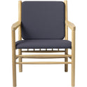 J147 Armchair - lacquered oak, dark