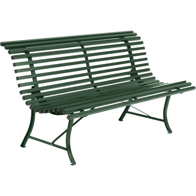 Photo of Louisiane Bench 150 cm, Cedar Green - Garden benches - Green - Metal