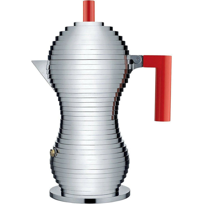 Photo of Pulcina Espresso Coffee Maker Red 6 Cups - Kaffemaskiner Och Kaffebryggare - Michele De Lucchi - Silver