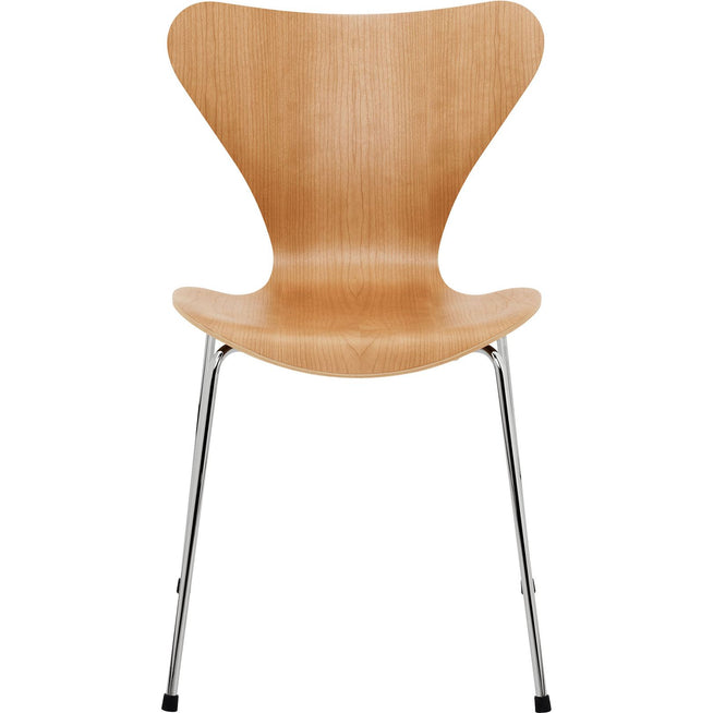Photo of 3107 Sjuan, Cherry veneer - Dining chairs - Arne Jacobsen - Wood-coloured - Metal/wood