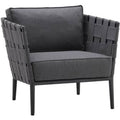 Conic Lounge Chair, Grey, Cane-line Softtouch - Outdoor Armchairs - Foersom & Hiort-lorenzen Mdd - Metal/textile/foam
