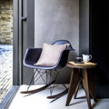 Eames Plastic Armchair Rar - 03 Poppy Red - Chrome Base - Dark Maple - Matstolar - Charles & Ray Eames - Röd - Metall/trä/plast