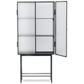 Thumbnail photo of Haze Vitrine - Wired Glass - Skab - Black - W70 X H155 X D32 Cm