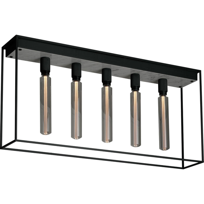 Photo of Caged Ceiling 5.0 - Polished White Marble - Ceiling Lamps