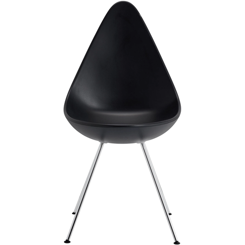 Photo of 3110 Droppen - Black Chrome Plated Steel - Dining Chairs - Arne Jacobsen - Black - Metal/Plastic