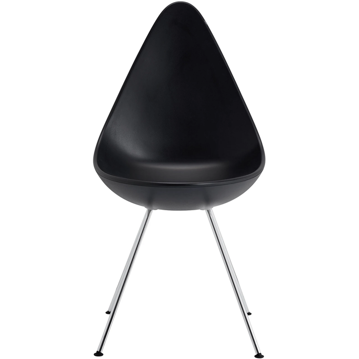 Photo of 3110 Droppen - Black Chrome Plated Steel - Dining Chairs - Arne Jacobsen - Black - Metal/Plastic