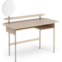Luna Desk With Shelf And Mirror Oak