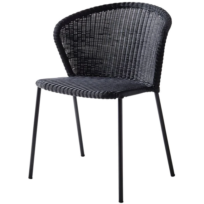 Photo of Lean Stol - Spisebordsstol - Stol - Sort - Cane-line Weave - B: 59 X D: 59 X H: 80 X Sh: 46,5 Cm