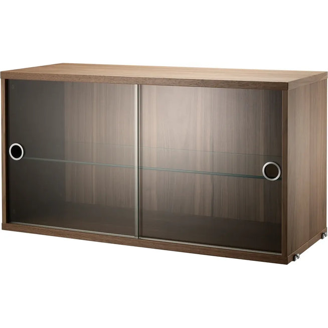 Photo of String Cabinet/Display Case Walnut - Wall Shelves - Nils Strinning - Wood - Glass/Wood