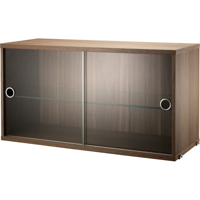 Photo of String Cabinet/Display Case Walnut - Wall Shelves - Nils Strinning - Wood - Glass/Wood