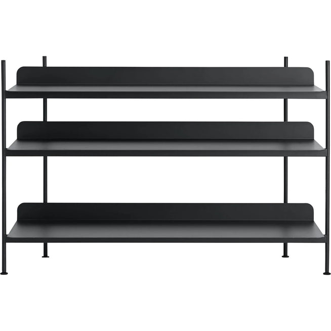 Photo of Compile Shelving System/configuration 2, Black - Shelving System - Cecilie Manz - Black - Metal