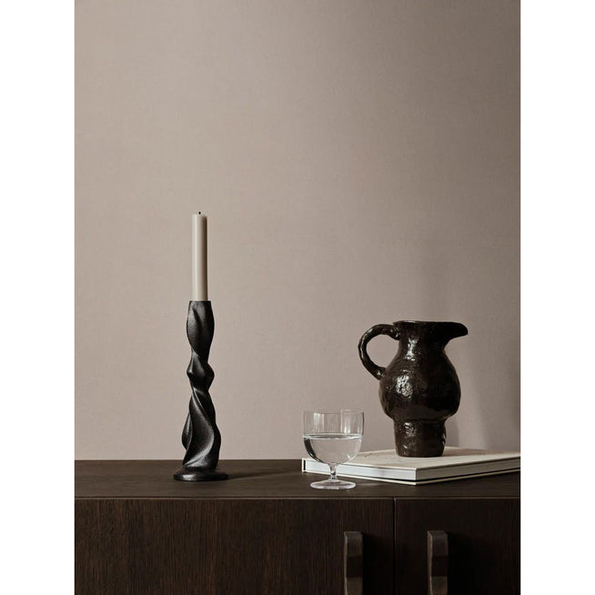 Photo of Gale Candle Holder Small H: 13,2 Cm - Blackened Aluminium