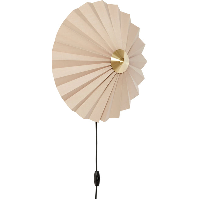 Photo of Wall Lamp Textile Metal - Sand / Brass
