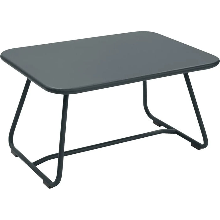 Sixties Low Table Storm Grey 26 - Small Tables & Side Tables Outdoor - Frédéric Sofia - Grey - Metal