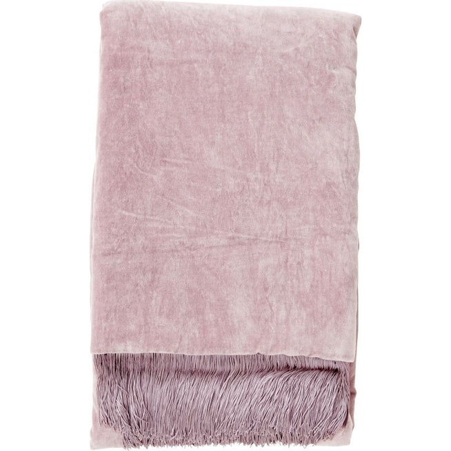 Photo of Velvet Blanket with Fringe - Light Purple