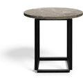 Thumbnail photo of Florence Side Table Gris Du Marais Marble. Ø50 Cm. Black Stand