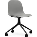 Form Chair Swivel 4W - Black Aluminium