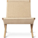 Mg501 Cuba Folding Armchair Oak Stand Natural Paper