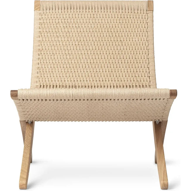 Photo of Mg501 Cuba Folding Armchair Oak Stand Natural Paper