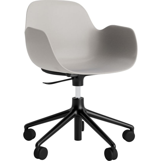 Photo of Form Armchair Swivel 5w Gas Lift Alu - Black Aluminium