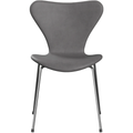 Thumbnail photo of 3107 Sjuan - Fully upholstered, Leather, Embrace Concrete Grey - Dining chairs - Arne Jacobsen - Grey - Leather/metal/wood