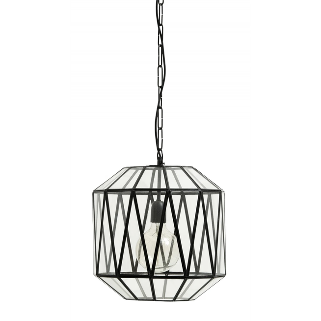 Photo of Ate Hanging Lamp Glass Triangles - Black