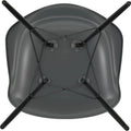 Eames Plastic Armchair Daw - 56 Granite Grey - Black Maple - Matstolar - Charles & Ray Eames - Grå - Metall/trä/plast