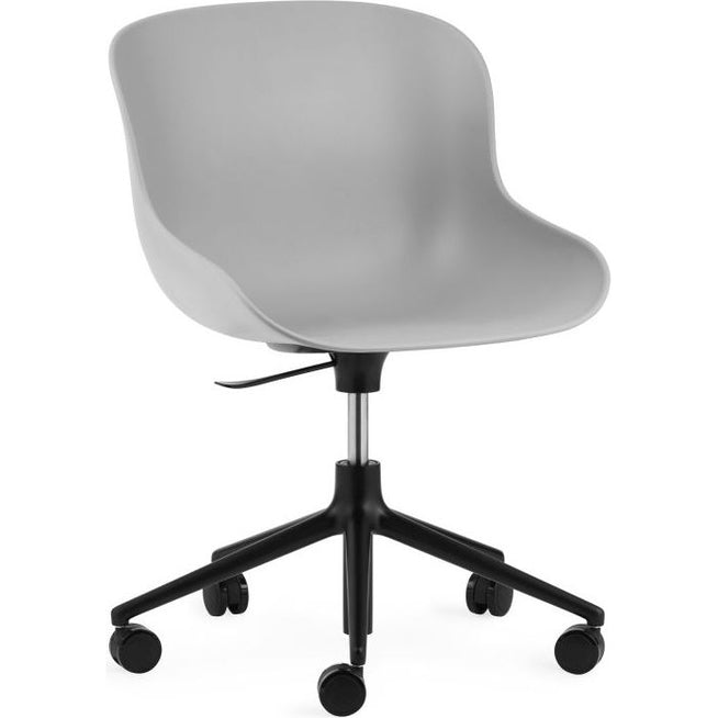 Photo of Hyg Chair Swivel Frame 5w Gas Lift - Office Chair - Seat: Grey / Frame: Black Aluminium - L: 72.5 x D: 72.5 x H: 78/92 x Sh: 38/52 cm