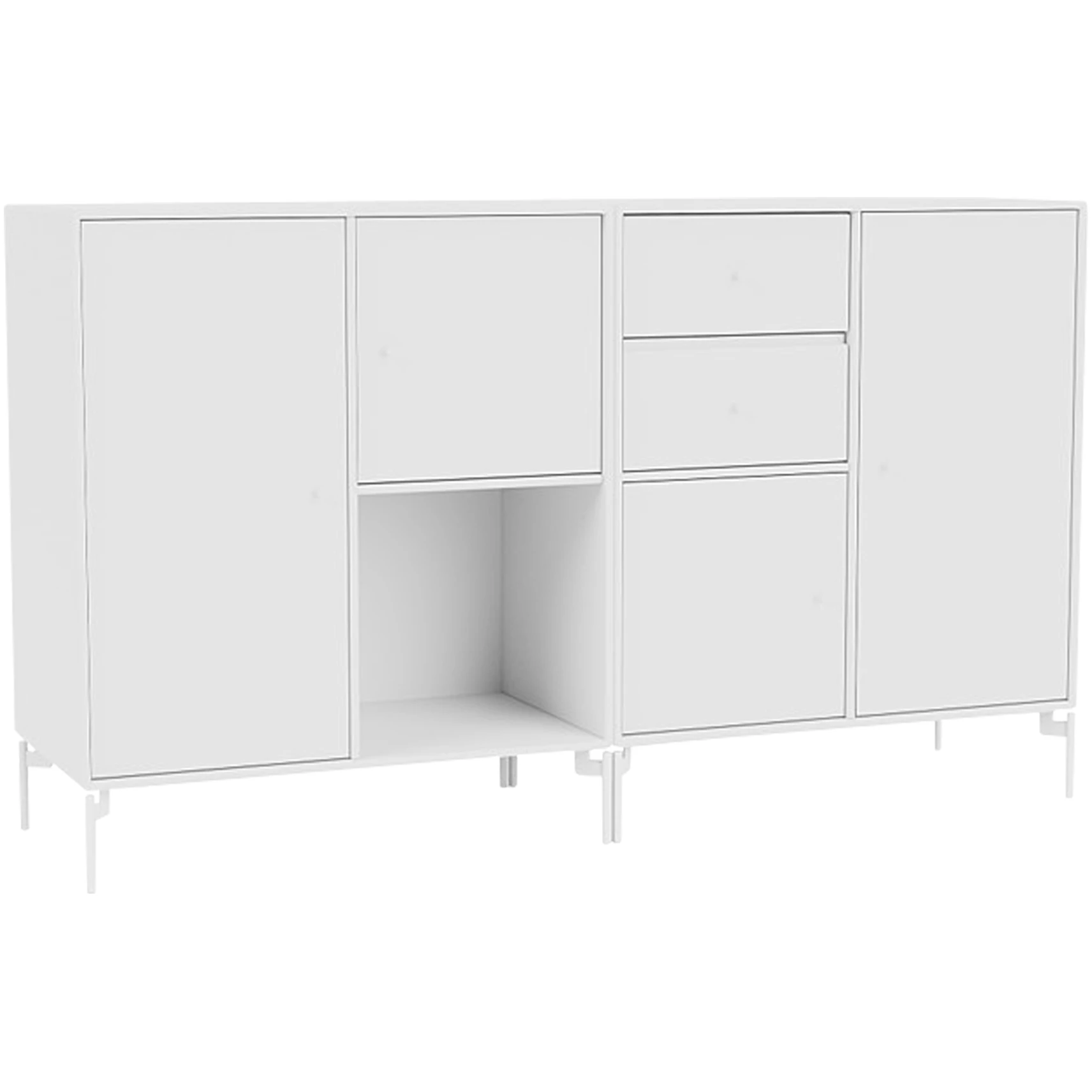 Couple Sideboard - New White / Snow Legs - Sideboards - Peter J. Lassen - Vit - Mdf